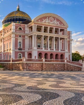 Cenário Teatro Amazonas, Manaus, para fotos de moda com modelos virtuais